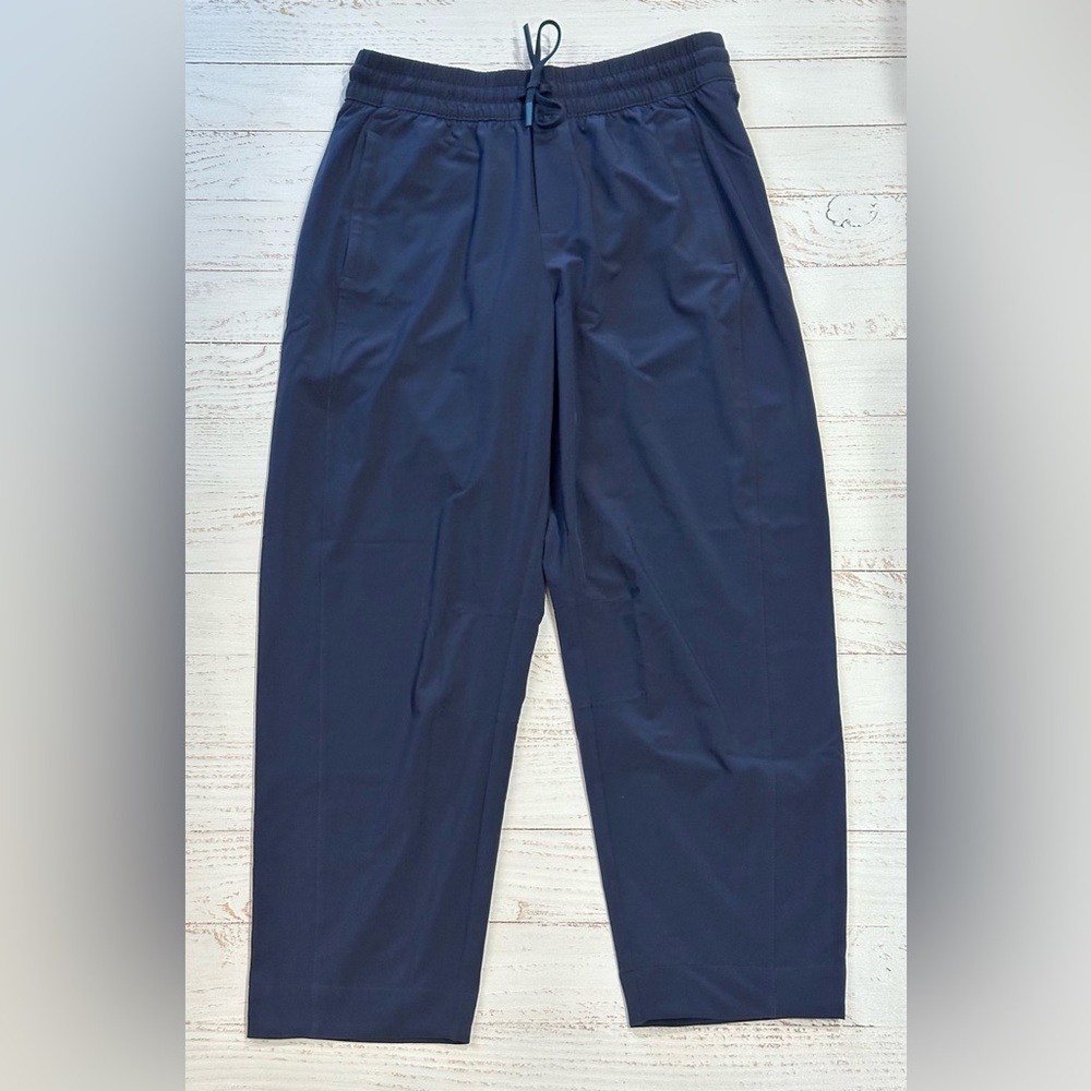 Athleta Arrival Ankle Straight Pants, Navy Blue, Size 4P - Picture 4 of 14